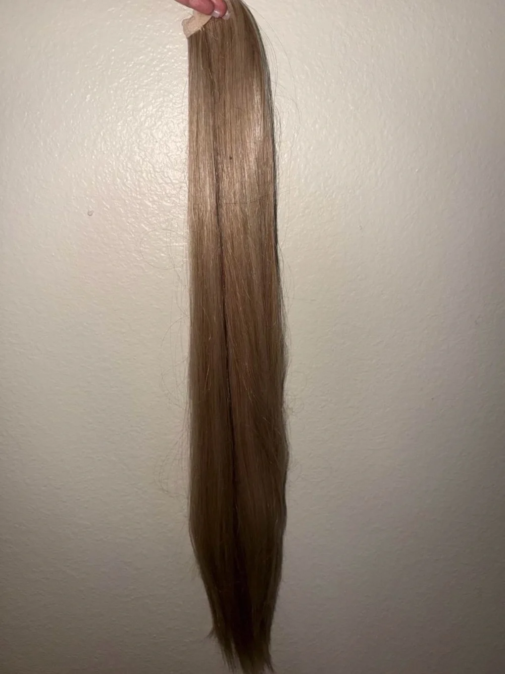 Blonde High Ponytail Clip-In Extension - Sleek Long Straight Hair 26 in
